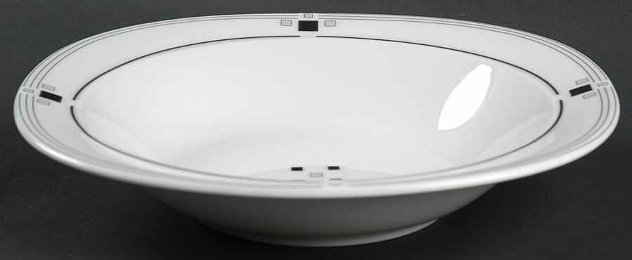 Tuxedo Square Rim Soup Bowl by Studio Nova-1