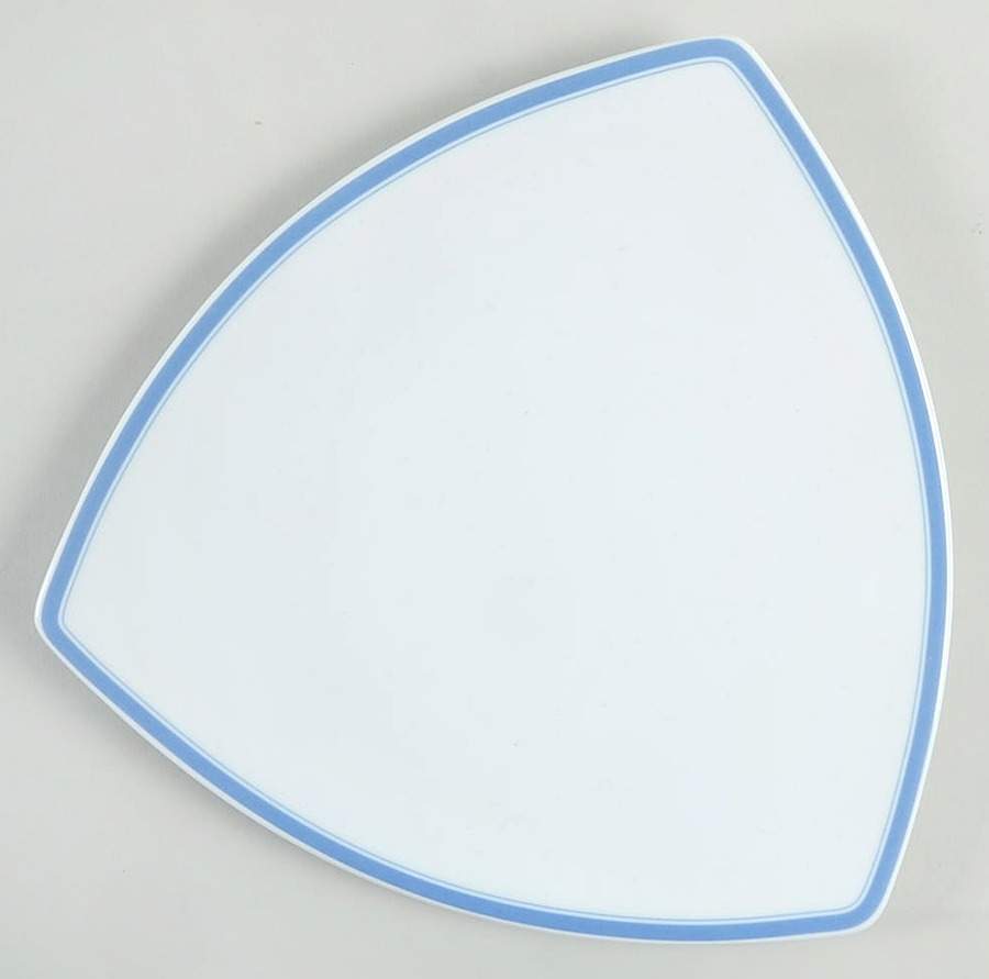 Accent Blue Triangular Bread & Butter Plate by Studio Nova-1