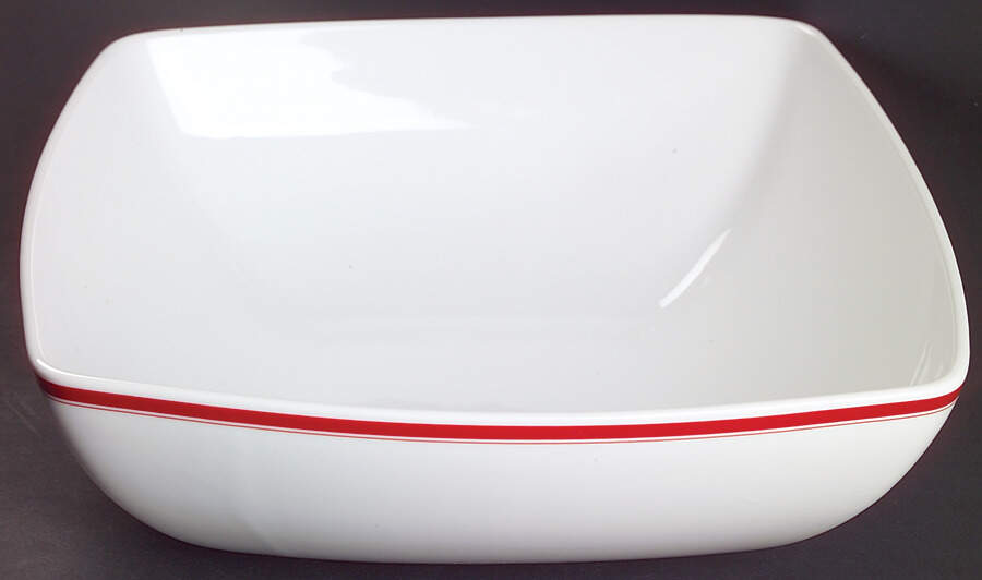 Accent Red 10" Square Vegetable Bowl by Studio Nova-1