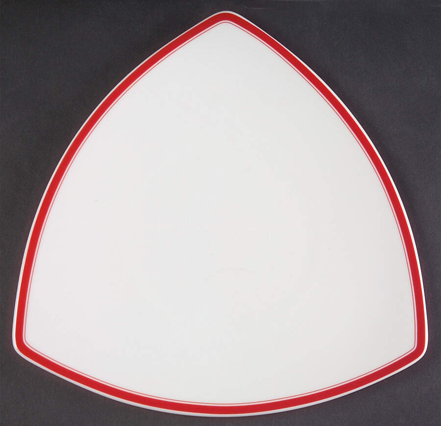 Accent Red Triangular Salad Plate by Studio Nova-1
