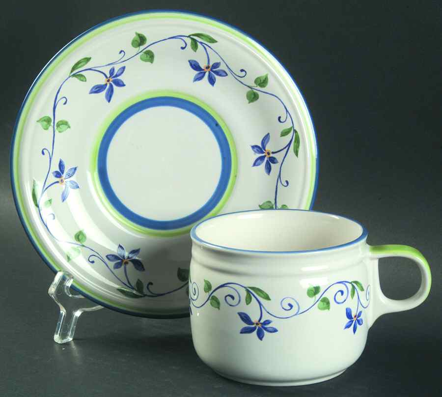 Florella Flat Cup & Saucer Set by Studio Nova-1