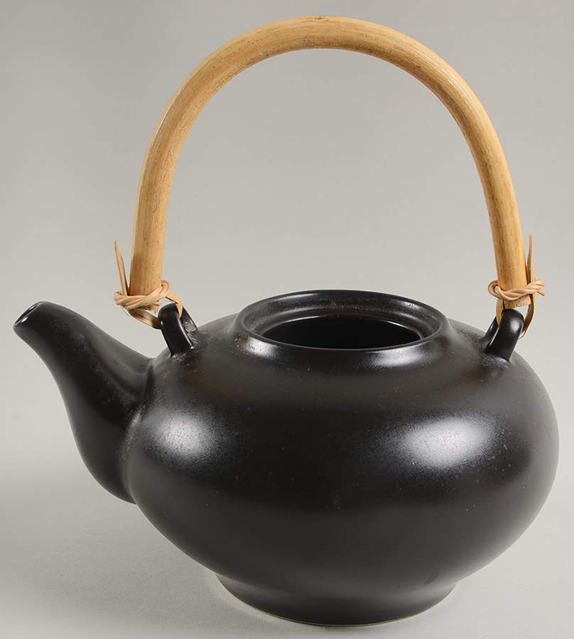 Jet Black Teapot No Lid by Studio Nova-1