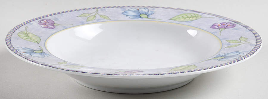Lilac Garden Large Rim Soup Bowl by Studio Nova-1
