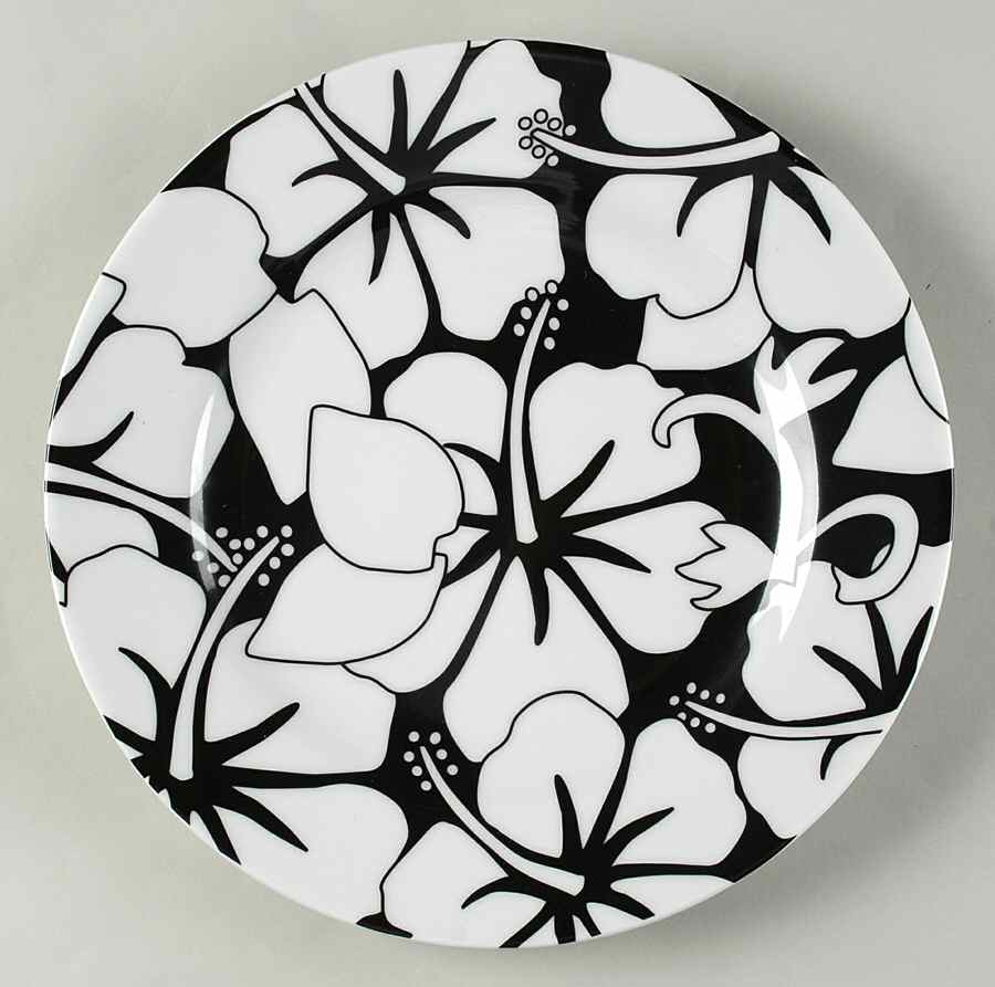 Aloha Black Dinner Plate by Studio Nova-1