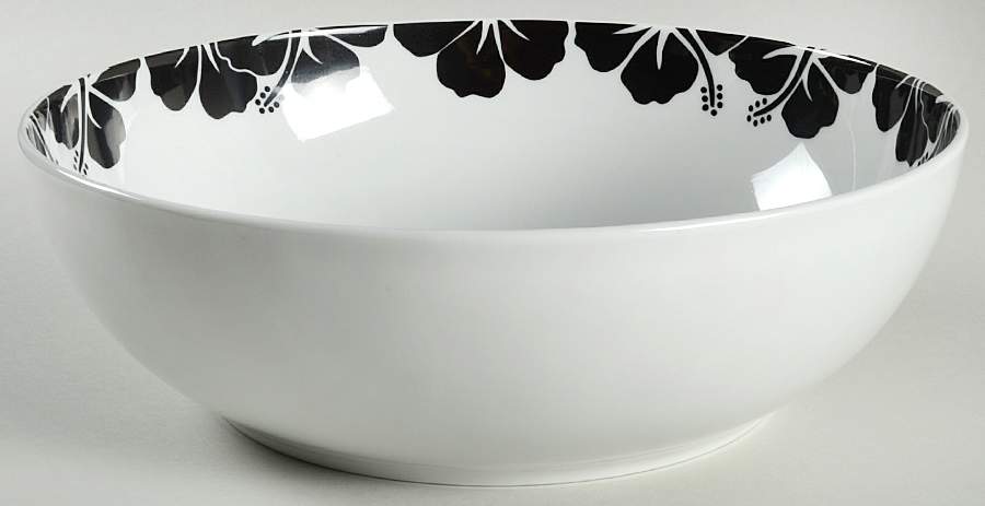 Aloha Black 12" Large Salad Serving Bowl by Studio Nova-1