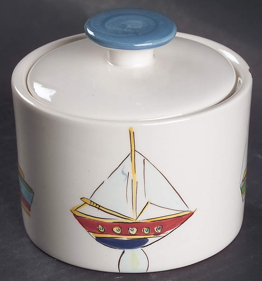 Yacht Race Sugar Bowl & Lid by Studio Nova-1
