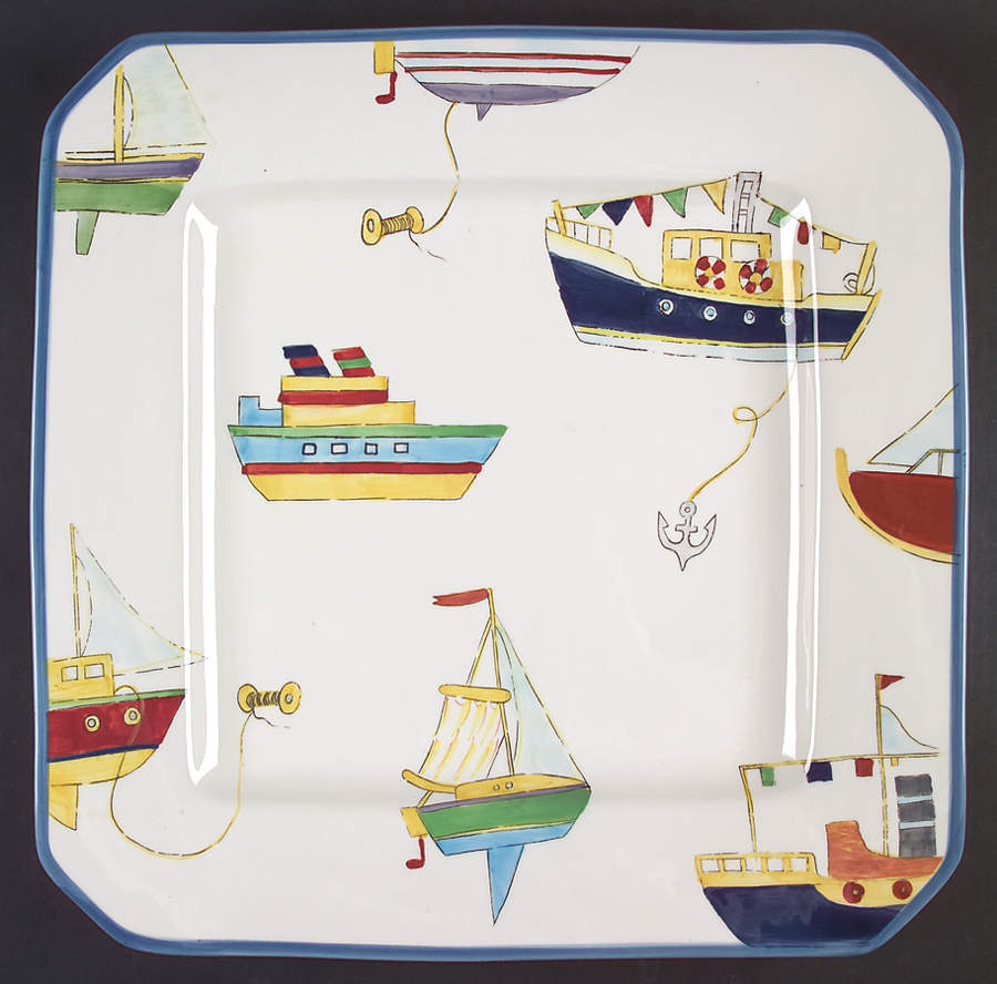 Yacht Race 16" Square Serving Platter by Studio Nova-1
