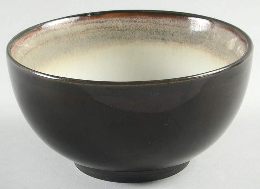 Nova Black (Newer, Grayish White Center) 4" All Purpose Bowl by Sango-1