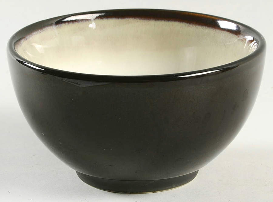 Nova Black (Newer, Grayish White Center) Condiment Bowl by Sango-1