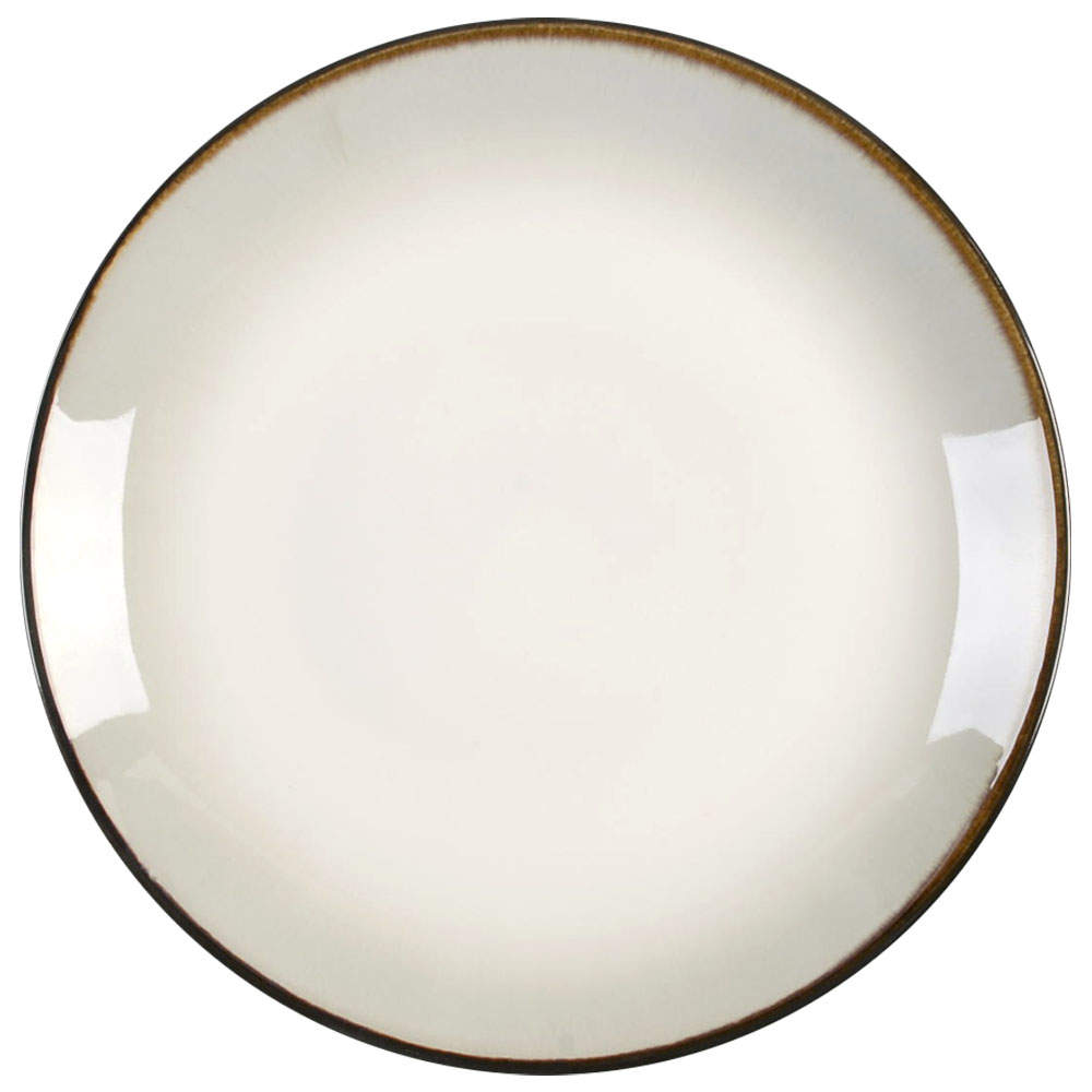 Nova Black (Newer, Grayish White Center) Dinner Plate by Sango-1