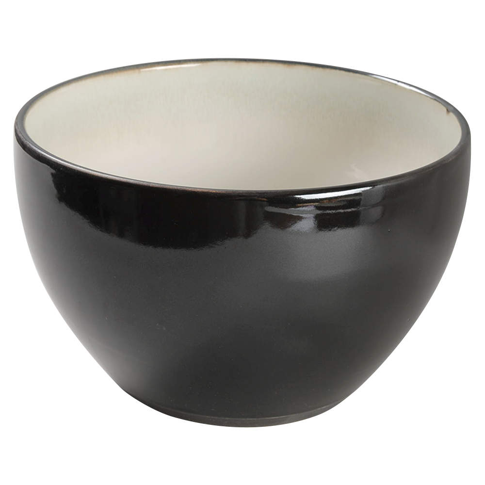 Nova Black (Newer, Grayish White Center) 9" Mixing Bowl by Sango-1