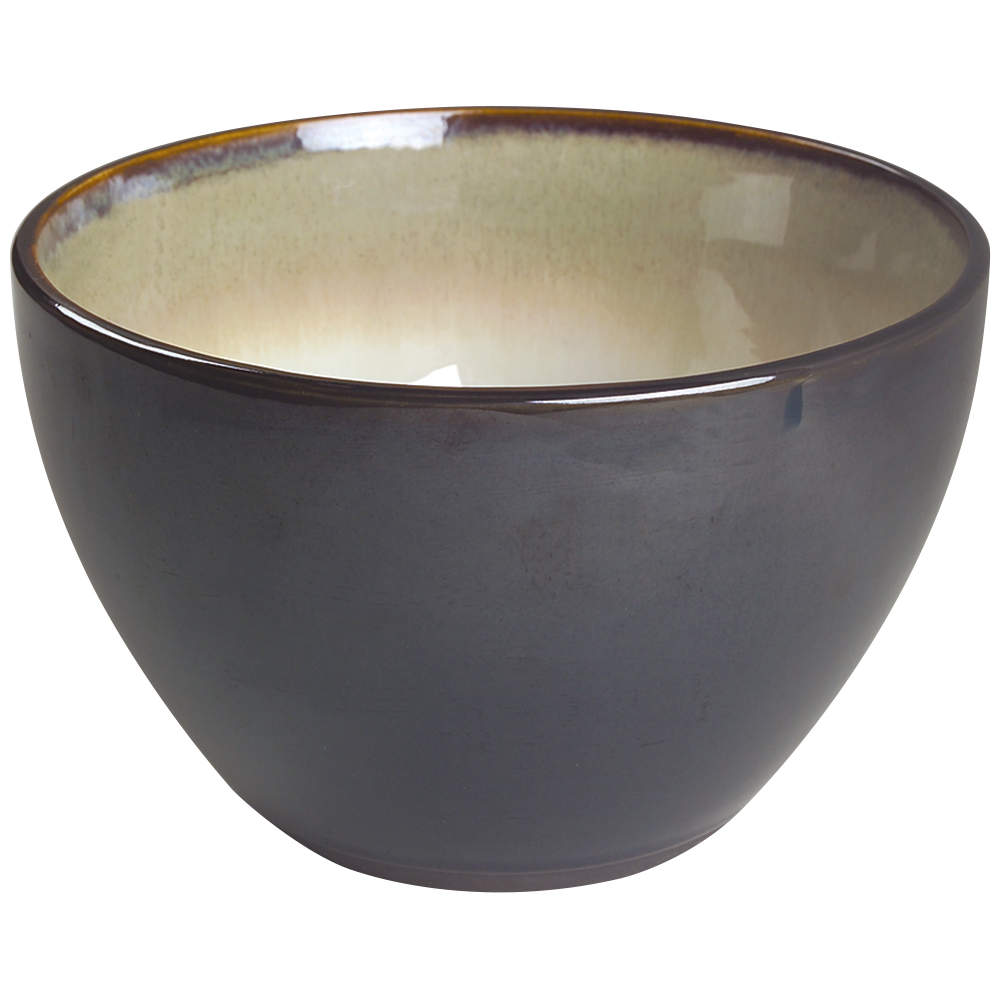 Nova Black (Newer, Grayish White Center) 8" Mixing Bowl by Sango-1