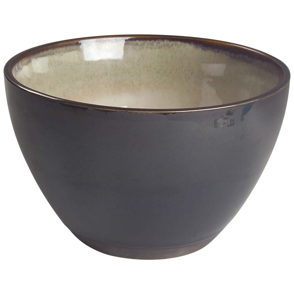 Nova Black (Newer, Grayish White Center) 7" Mixing Bowl by Sango-1