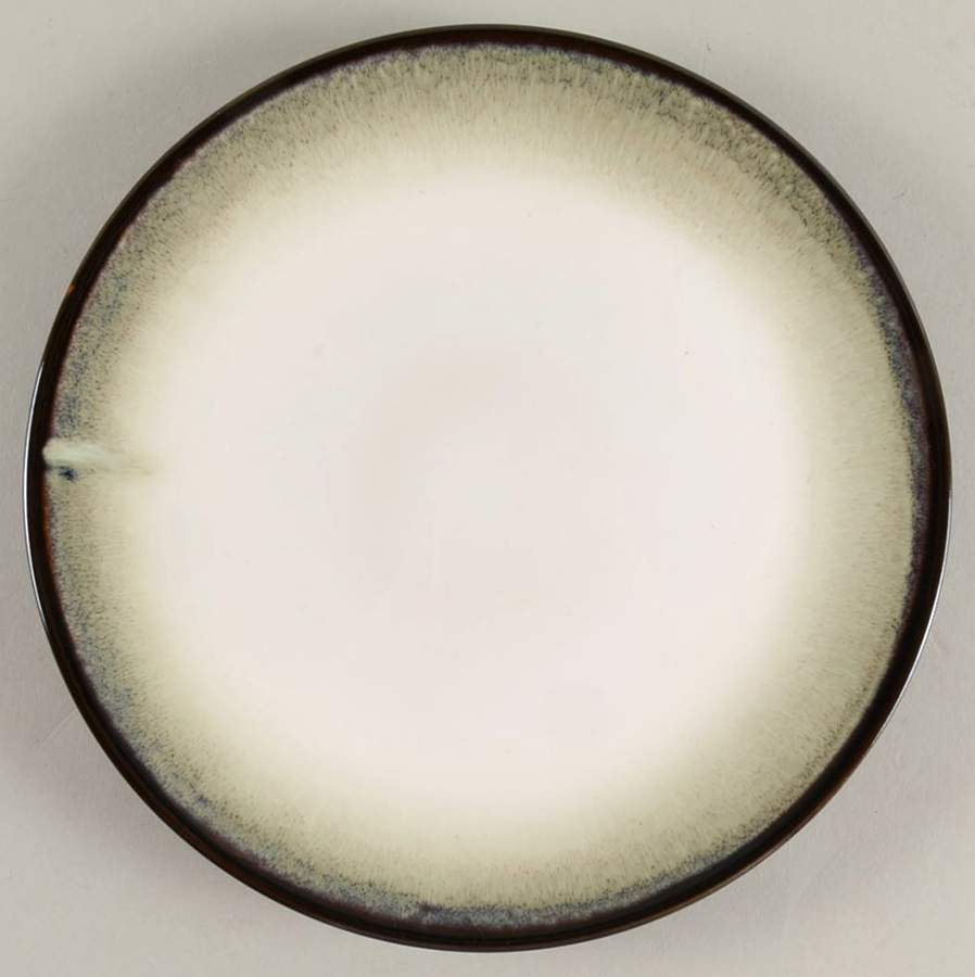 Nova Black (Newer, Grayish White Center) Salad Plate by Sango-1