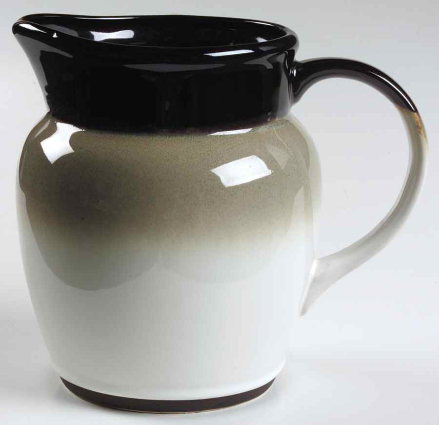 Nova Black (Newer, Grayish White Center) 80 Oz Pitcher by Sango-1