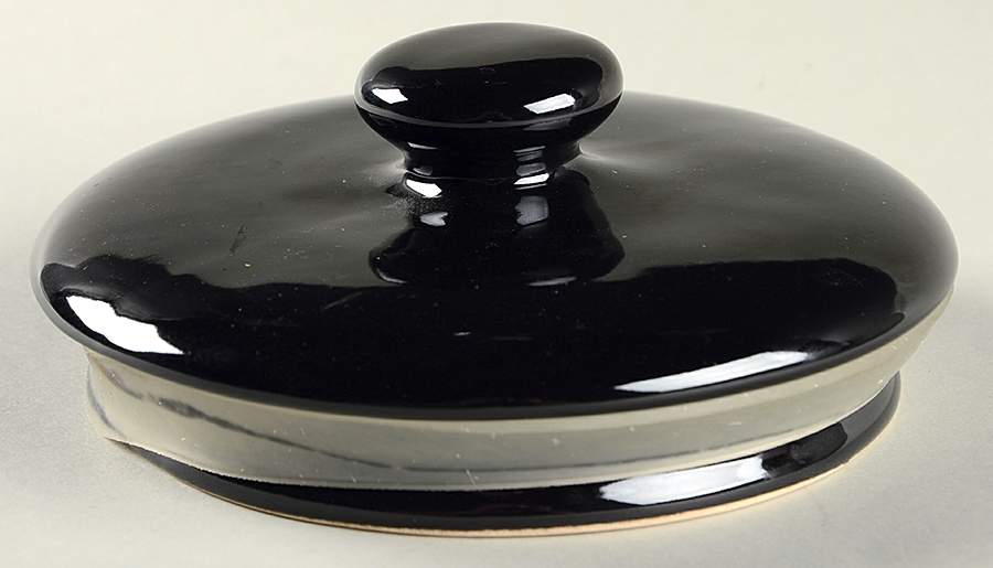 Nova Black (Newer, Grayish White Center) Lid for Extra Large Canister by Sango-1
