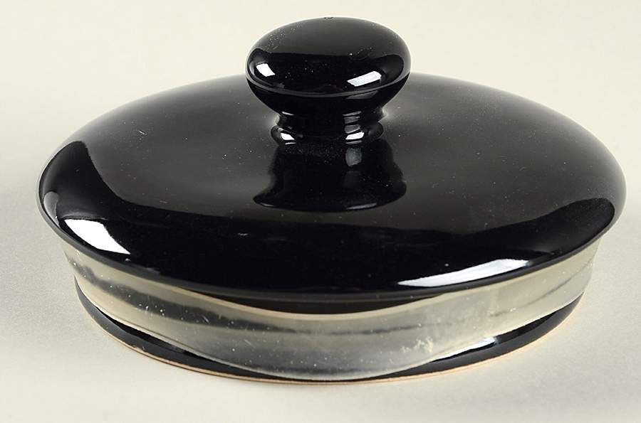 Nova Black (Newer, Grayish White Center) Lid for Large Canister by Sango-1