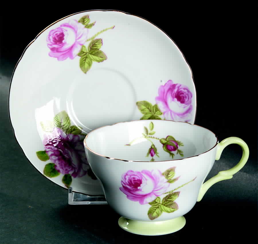2333 Footed Cup & Saucer Set by Shelley-1