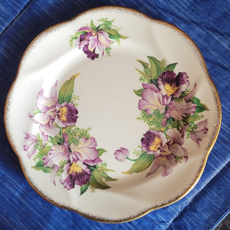 Orchid Flat Cup & Saucer Set by Salisbury-1