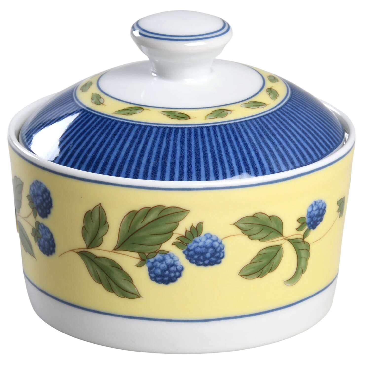 Blackberries Sugar Bowl & Lid by Spal Porcelanas-1