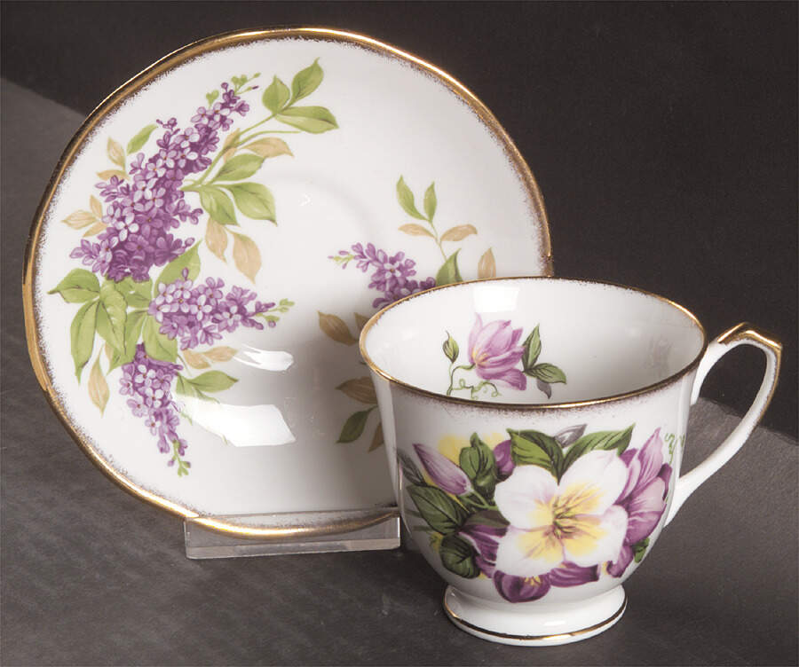 3469 Footed Cup & Saucer Set by Salisbury-1