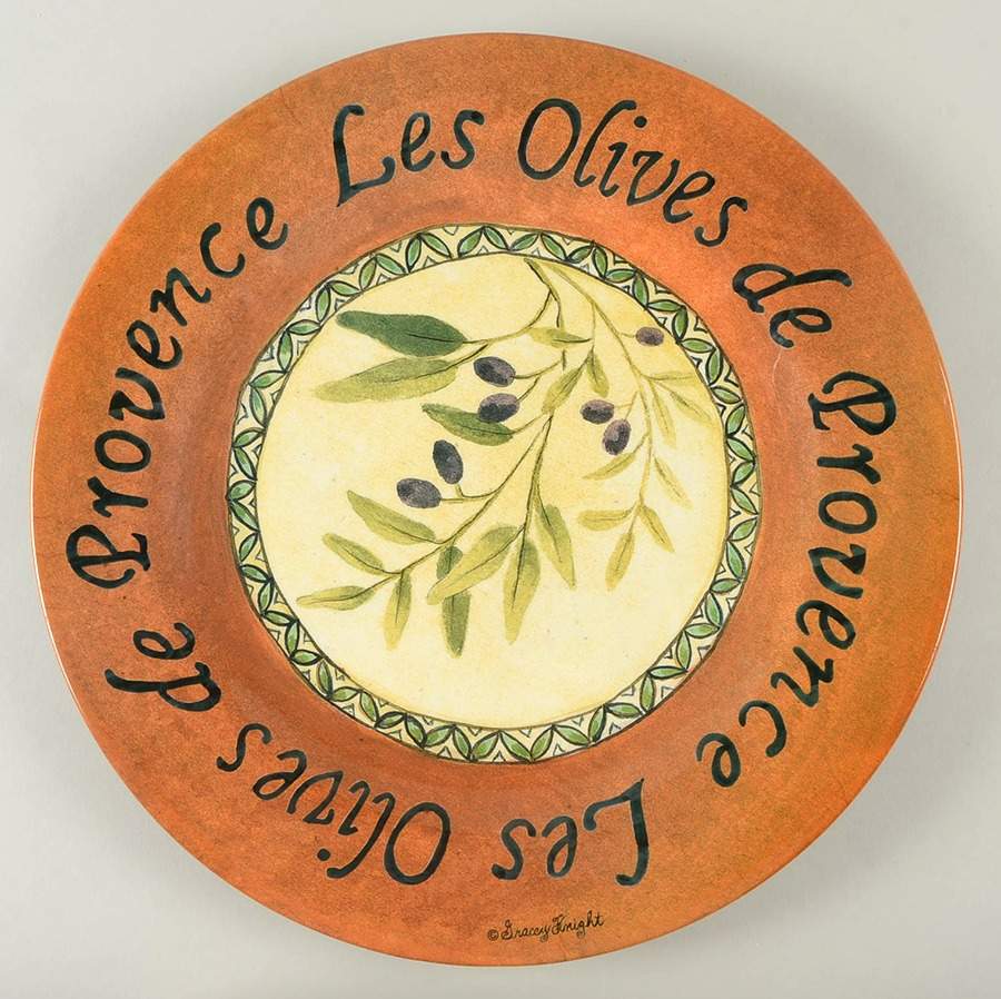 Les Olives 12" Melamine Chop Plate (Round Platter) by Sakura-1
