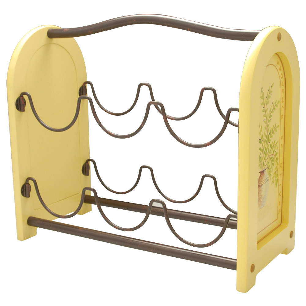 Les Olives Wine Bottle Rack-Metal and Wood by Sakura-1