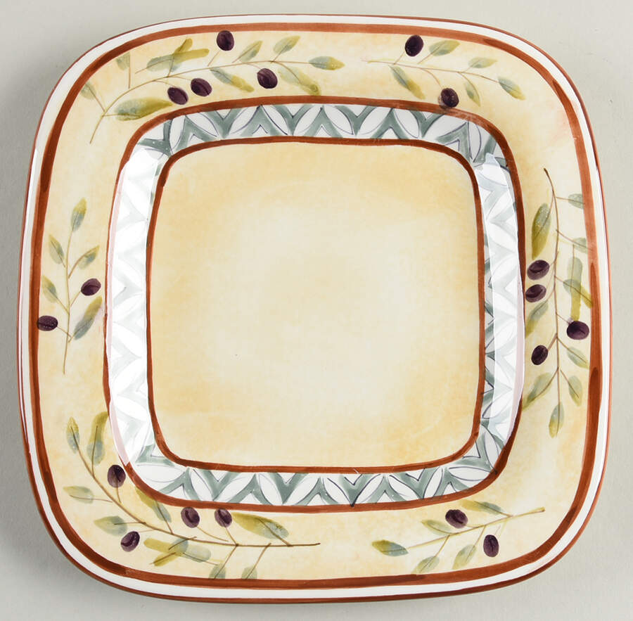 Les Olives 9" Square Serving Platter by Sakura-1