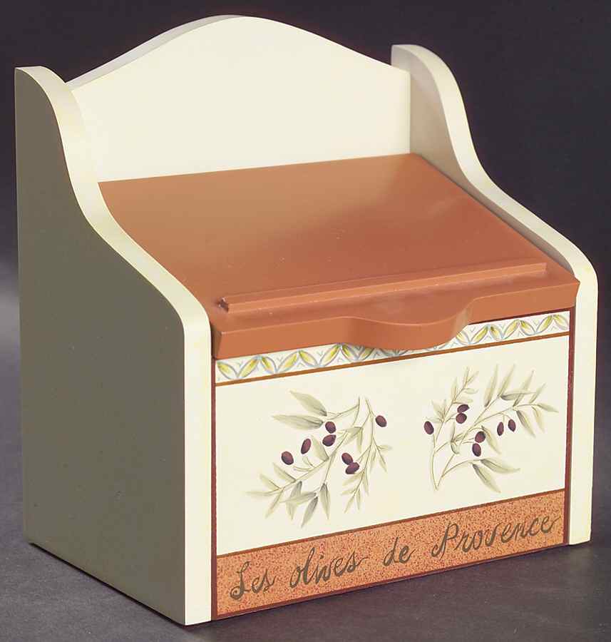 Les Olives Wood Recipe Box & Lid by Sakura-1