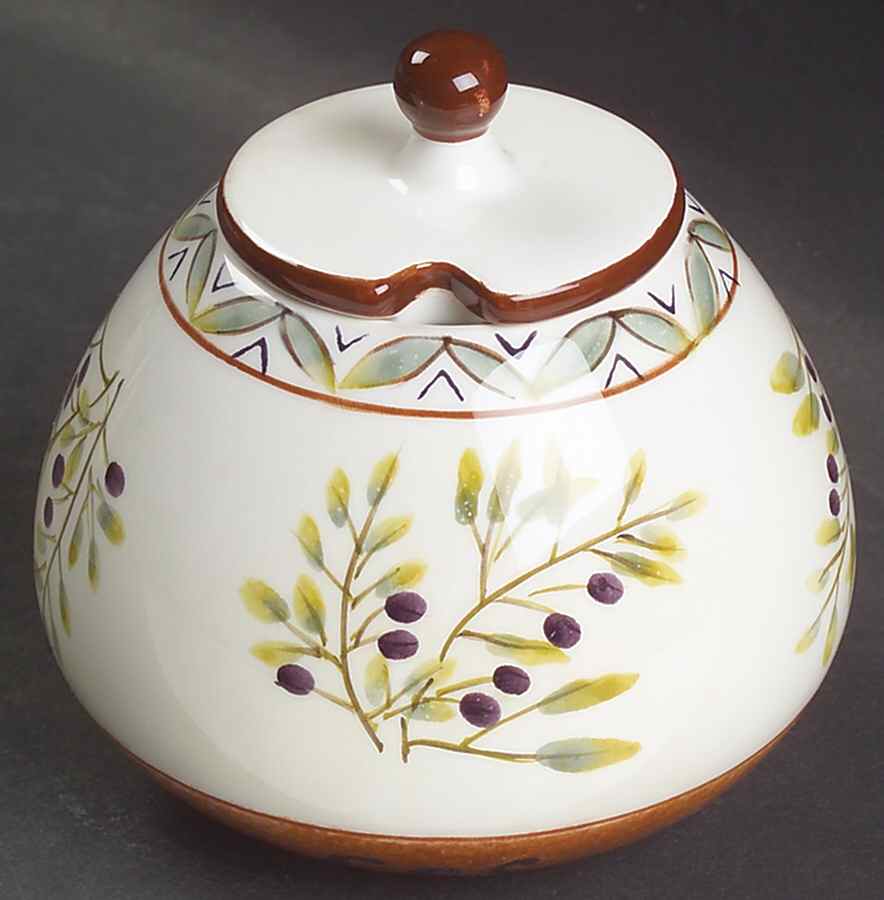 Les Olives Sugar Bowl & Lid by Sakura-1
