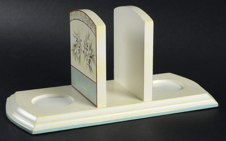 Les Olives Wood Tray for Napkin, Salt & Pepper Set- by Sakura-1