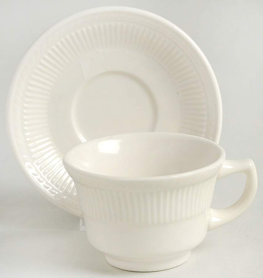 Staffordshire Flat Cup & Saucer Set by Syracuse-1