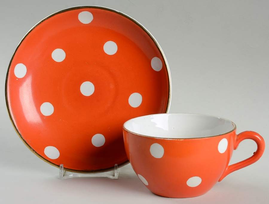 SGN7 Flat Cup & Saucer Set by Sarreguemines-1