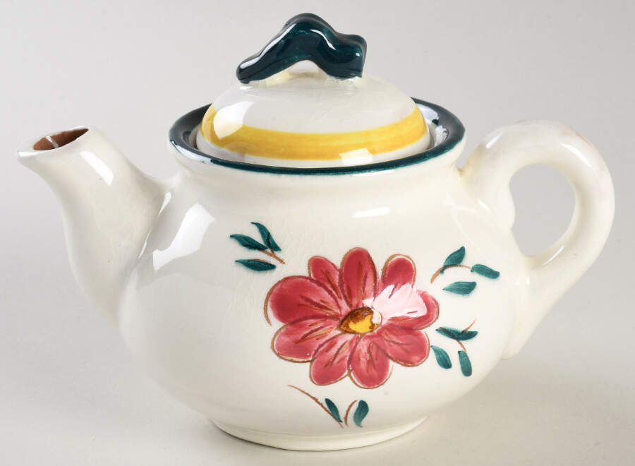 Flora (Terra Rose) Individual Teapot & Lid by Stangl-1