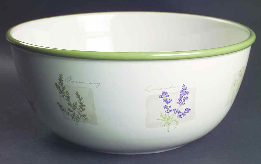 Herb Garden 11" Large Salad Serving Bowl by Sonoma Home-1