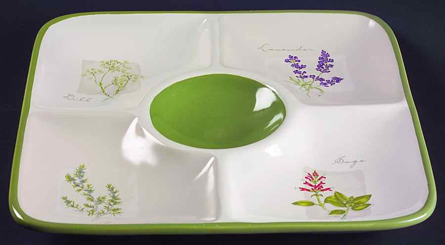 Herb Garden 1 Piece Chip & Dip by Sonoma Home-1
