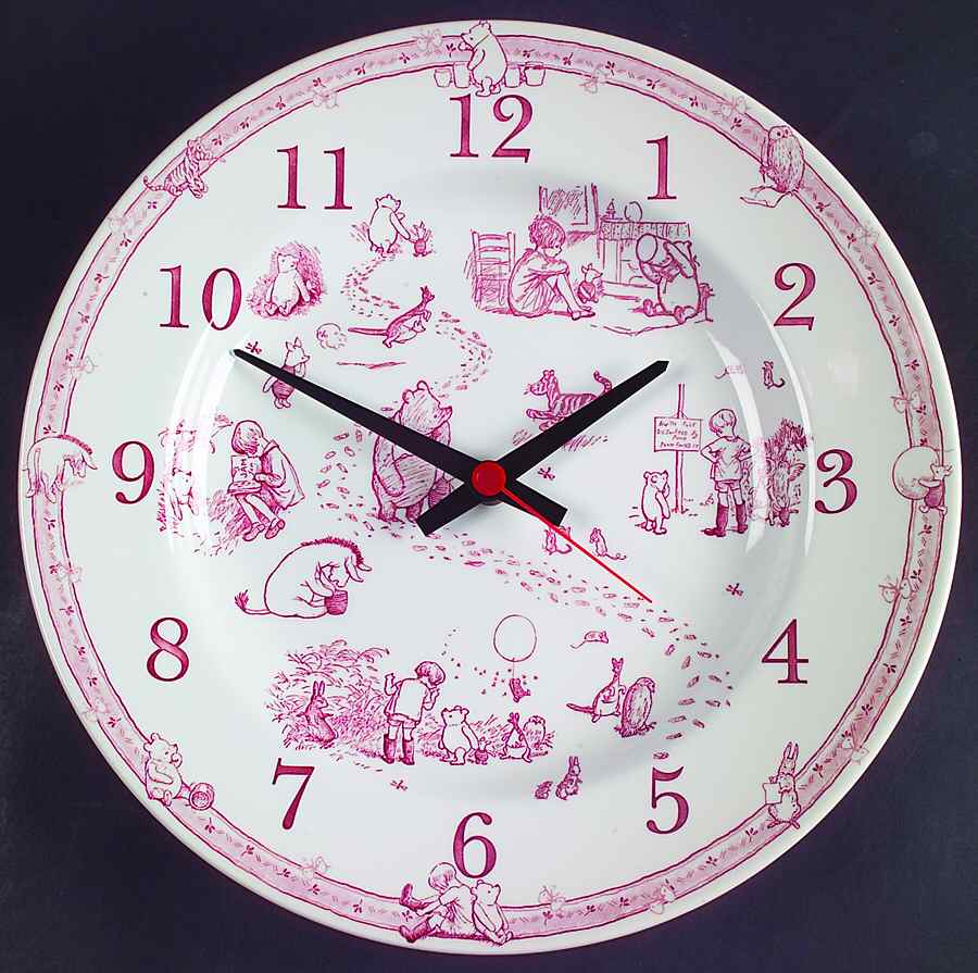 Classic Pooh Discovery (Pink) Clock Plate by Spode-1