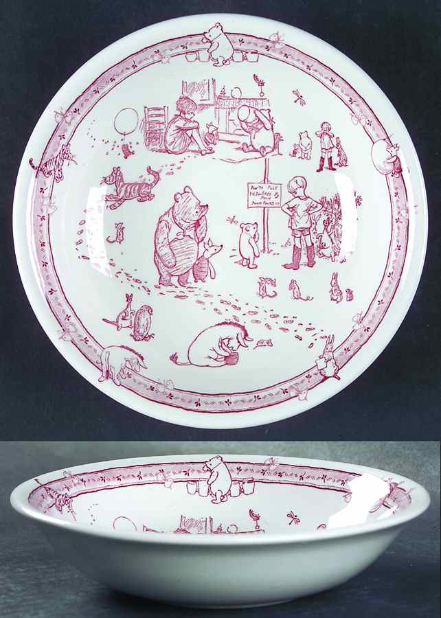 Classic Pooh Discovery (Pink) Child's Bowl by Spode-1