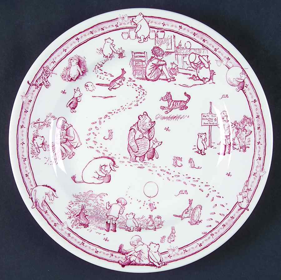 Classic Pooh Discovery (Pink) Child's Plate by Spode-1