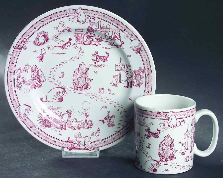 Classic Pooh Discovery (Pink) (2 Piece) Child's Set by Spode-1