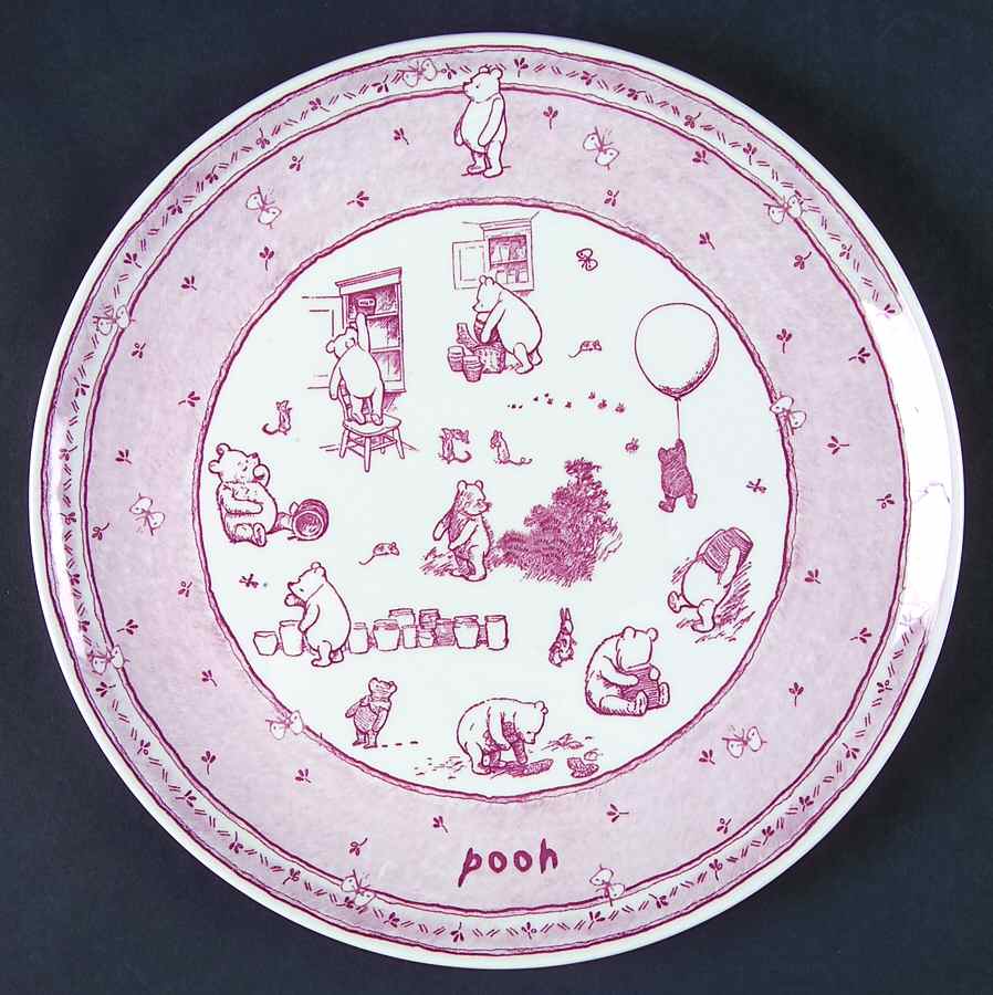 Classic Pooh Discovery (Pink) Wall Plate by Spode-1