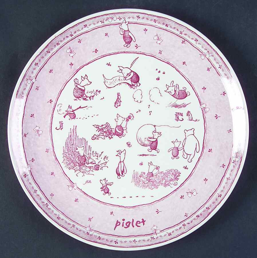 Classic Pooh Discovery (Pink) Wall Plate by Spode-1