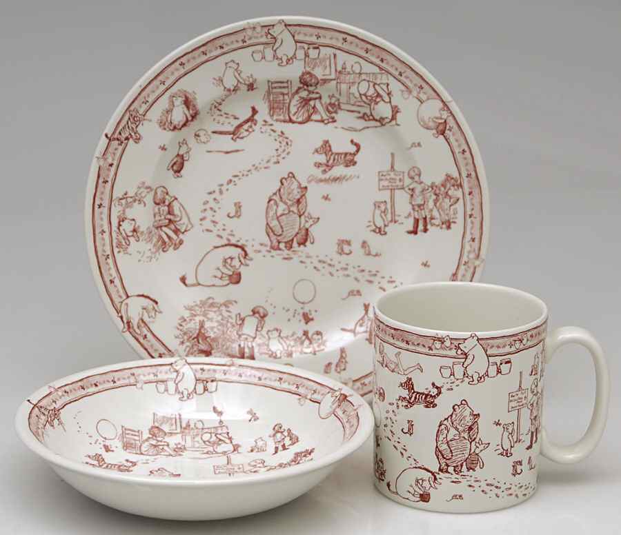 Classic Pooh Discovery (Pink) (3 Piece) Child's Set by Spode-1