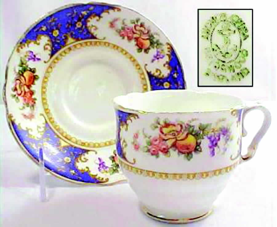SAW6 Footed Cup & Saucer Set by Sampson Bridgwood-1