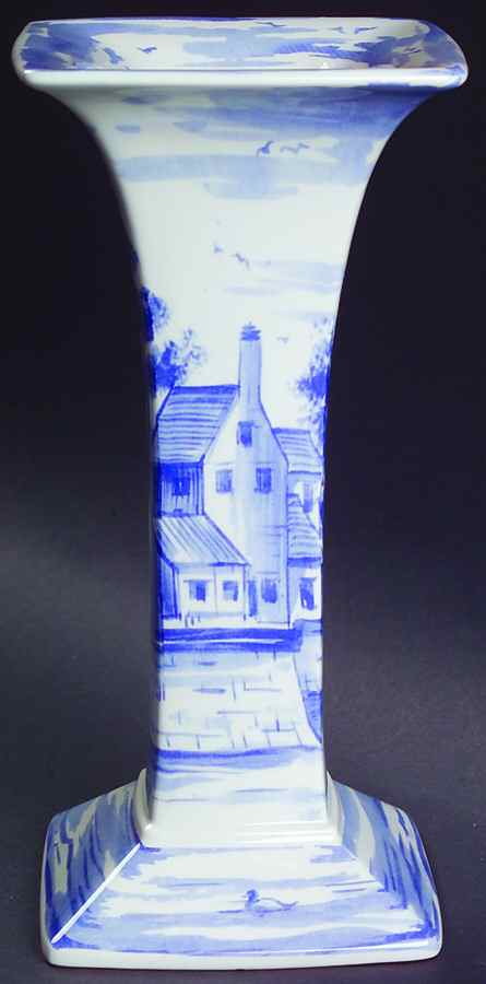 Blue Room Delftware 7" Candlestick by Spode-1
