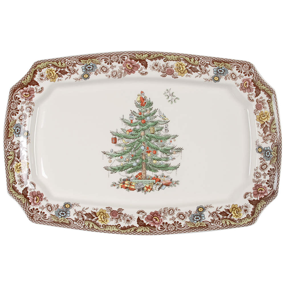 Christmas Tree Grove 17" Rectangular Serving Platter by Spode-1