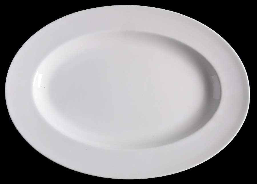 Signature White 14" Oval Serving Platter by Royal Doulton-1