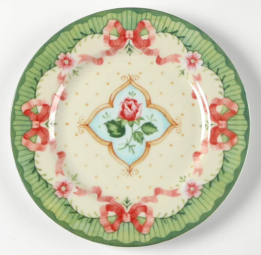 Vintage Rose Salad/Dessert Plate by Sadek-1