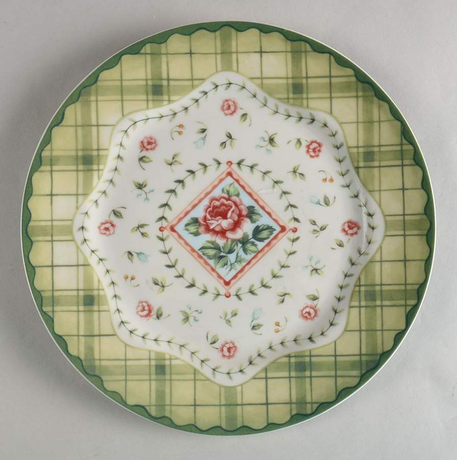 Vintage Rose Dinner Plate by Sadek-1