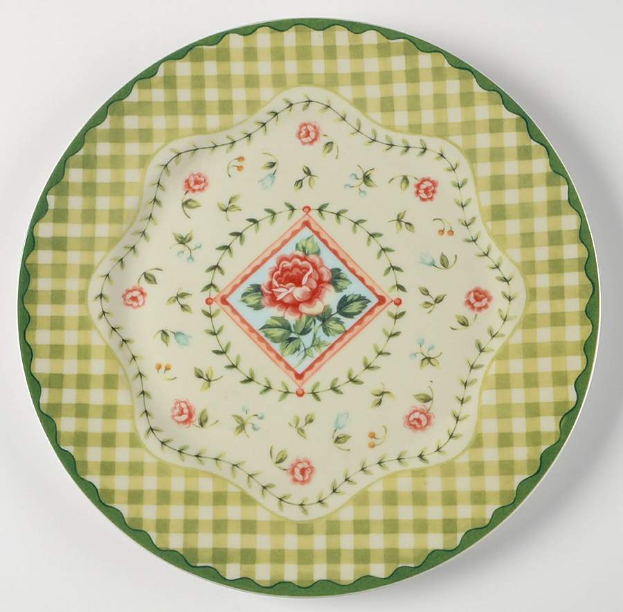 Vintage Rose Dinner Plate by Sadek-1